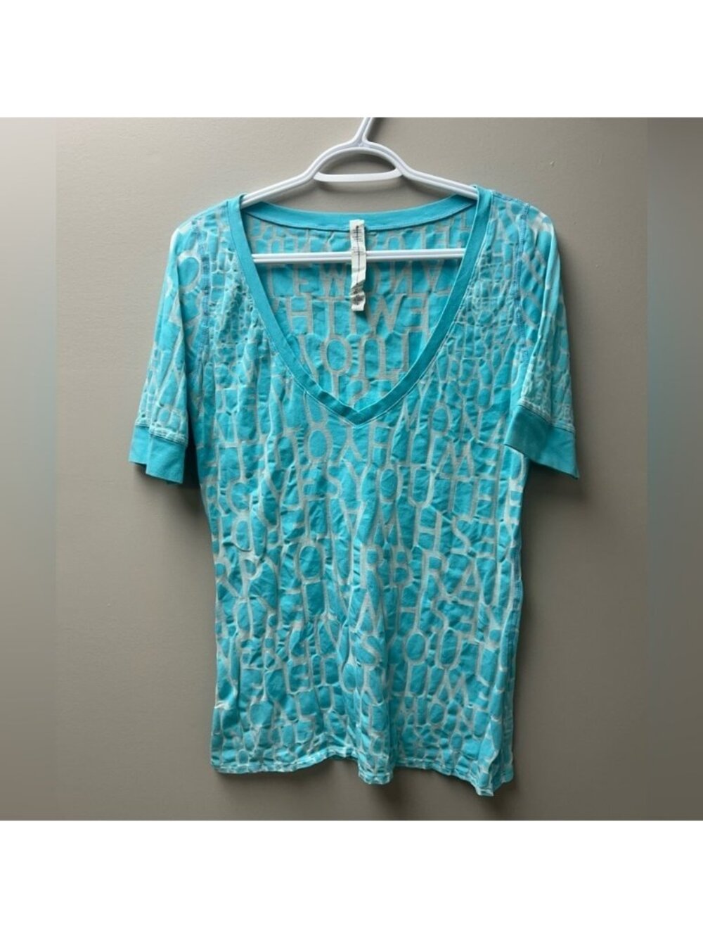 Lululemon Turquoise Blue‎ Short Sleeve Tee Shirt